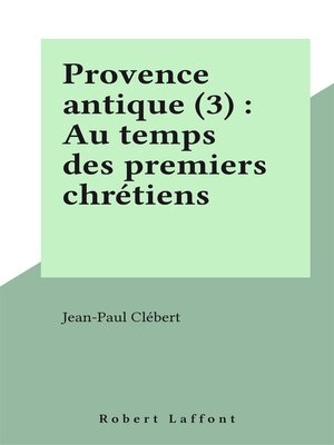cover image of Provence antique (3)